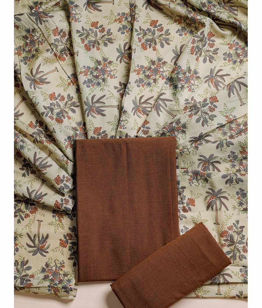 COTTON SUIT SET WITH MALAI CHANDERI DUPATTA