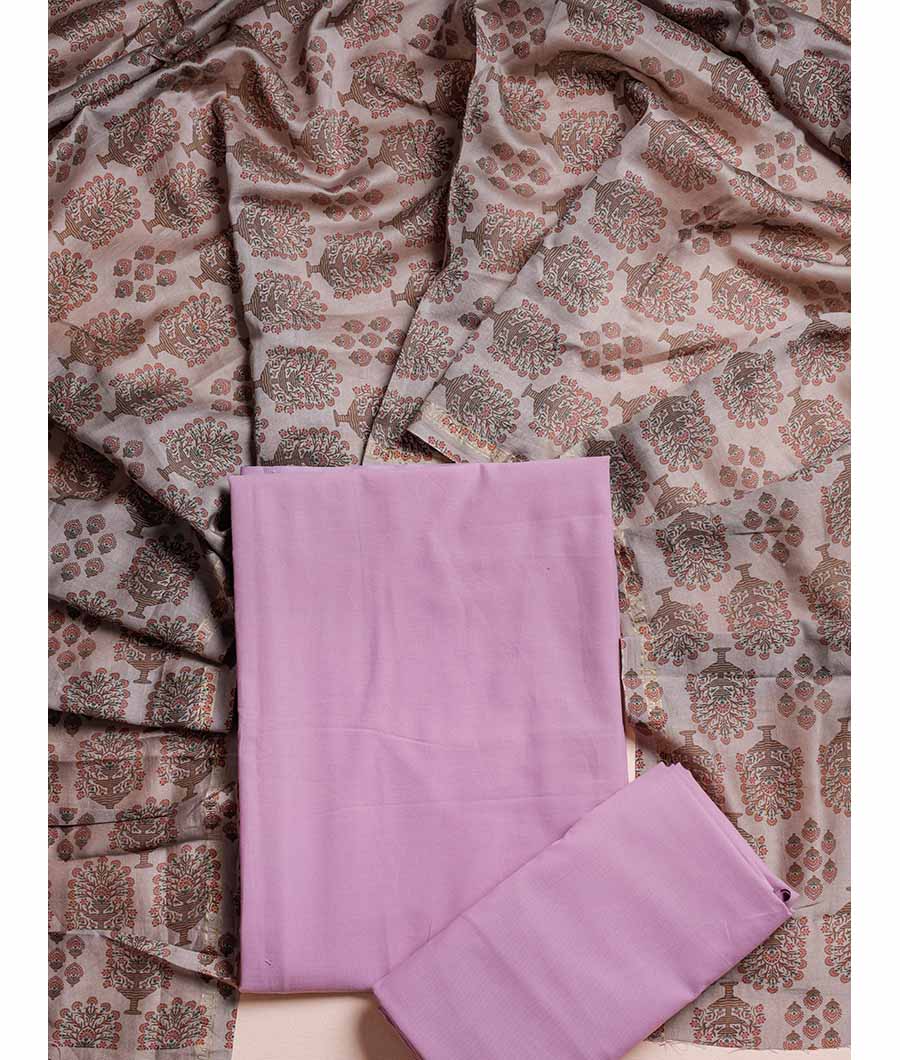 COTTON SUIT SET WITH MALAI CHANDERI DUPATTA