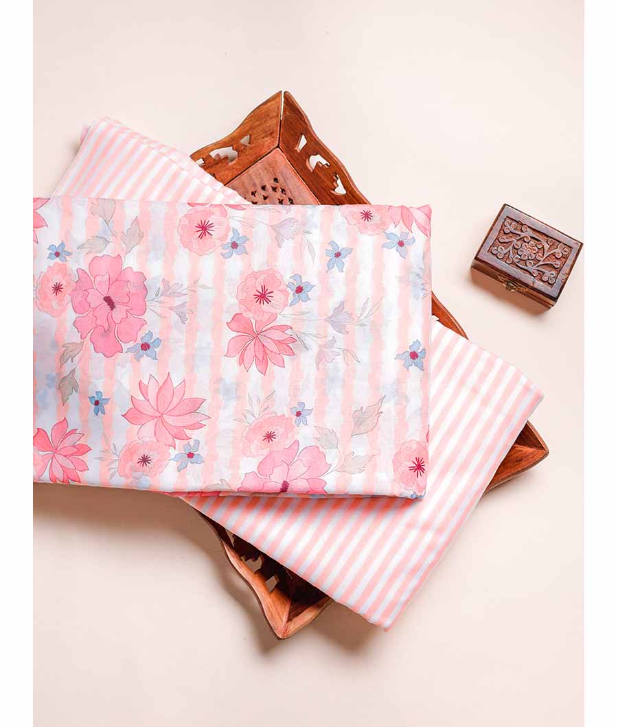 SOFT CHANDERI SILK PRINTED FABRICS