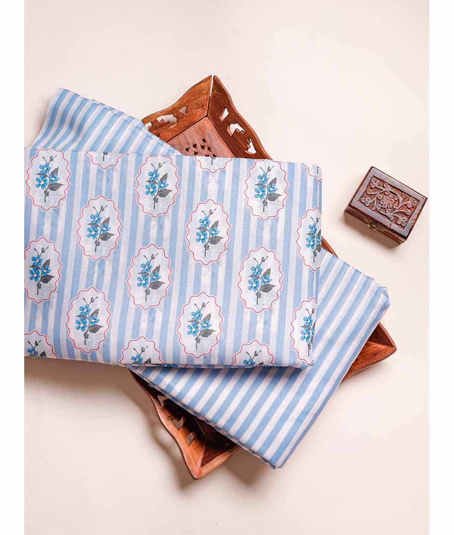 SOFT CHANDERI SILK PRINTED FABRICS