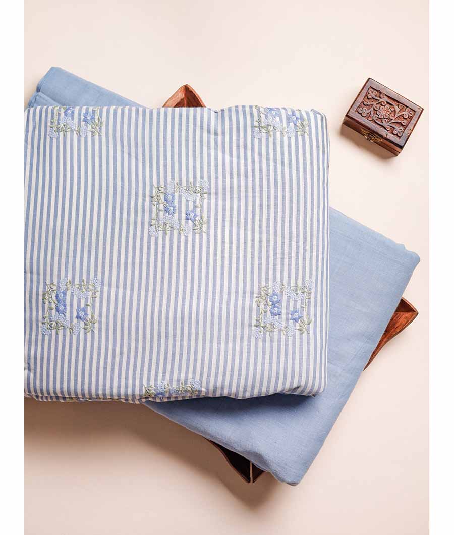 PURE MERCERIZED COTTON EMBROIDERED & PLAIN FABRICS