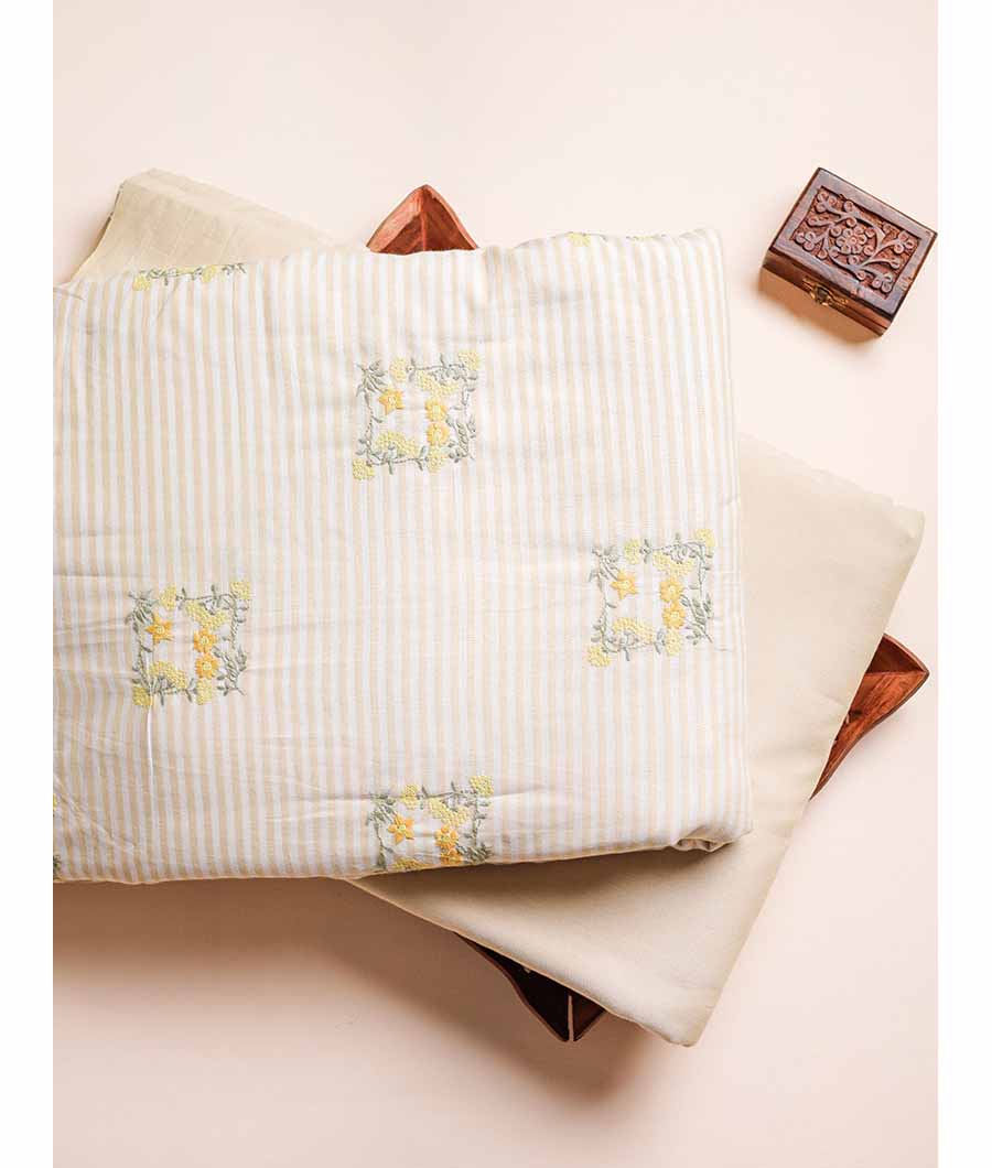 PURE MERCERIZED COTTON EMBROIDERED & PLAIN FABRICS