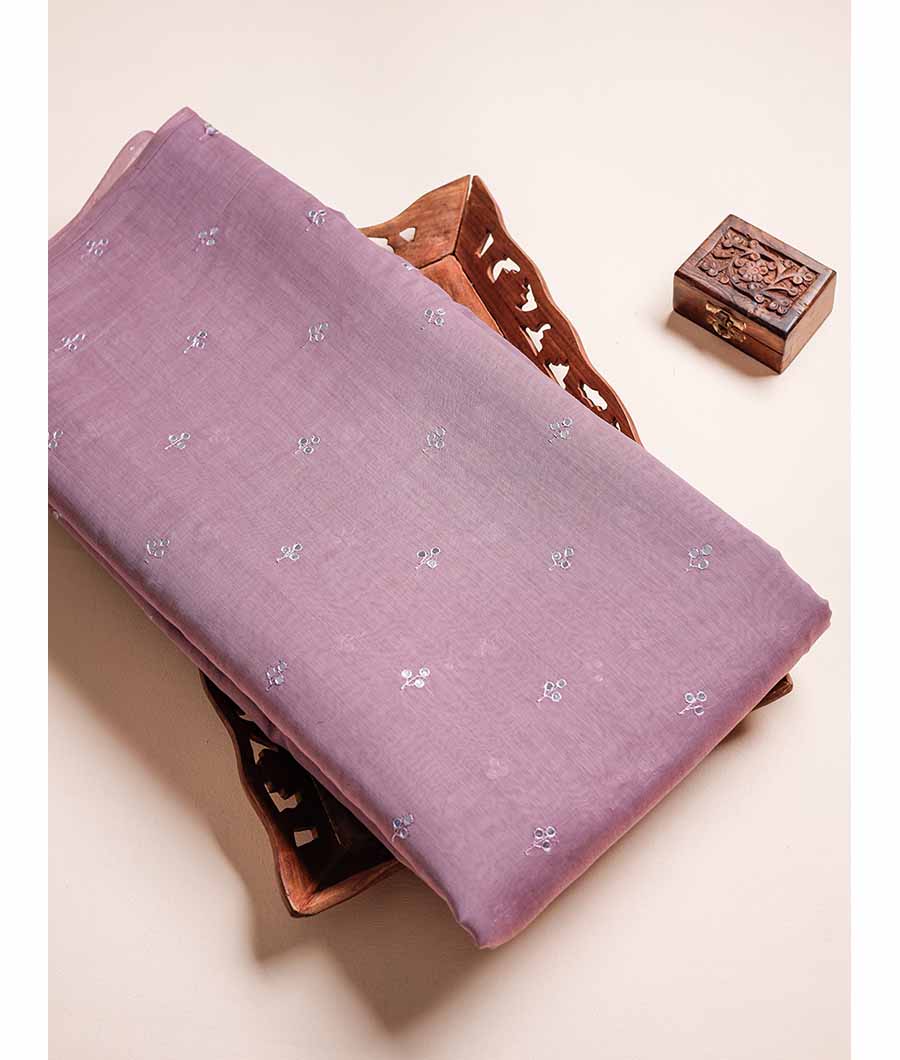 MUL CHANDERI MIRROR WORK FABRIC