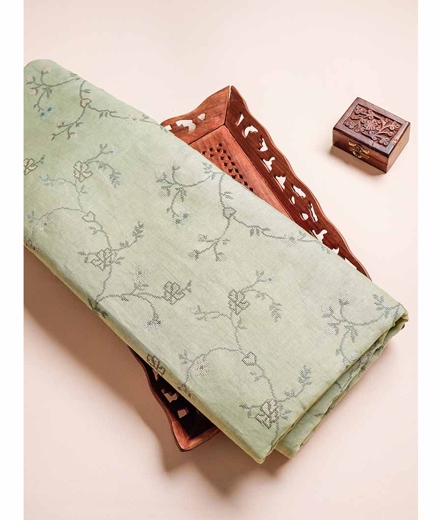 PURE LINEN EMBROIDERED FABRIC