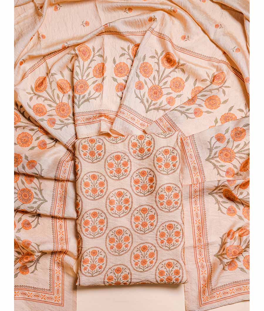 MOGRA CHANDERI SUIT SET