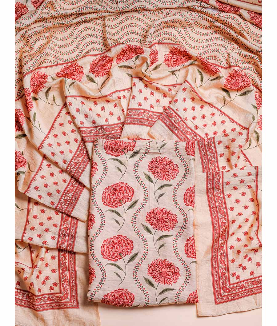 MOGRA CHANDERI SUIT SET