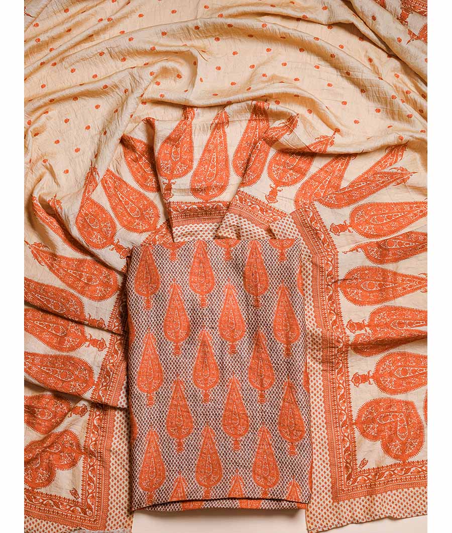 MOGRA CHANDERI SUIT SET