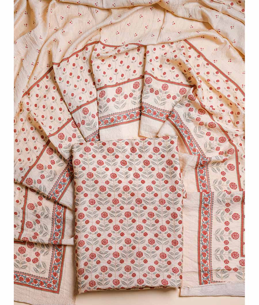MOGRA CHANDERI SUIT SET