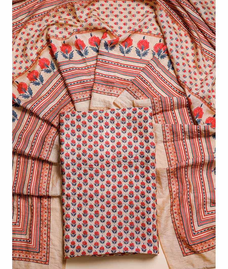 MOGRA CHANDERI SUIT SET