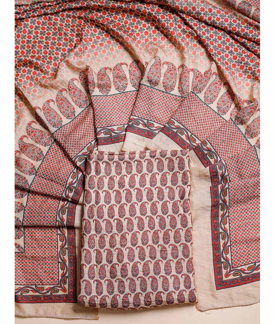 MOGRA CHANDERI SUIT SET