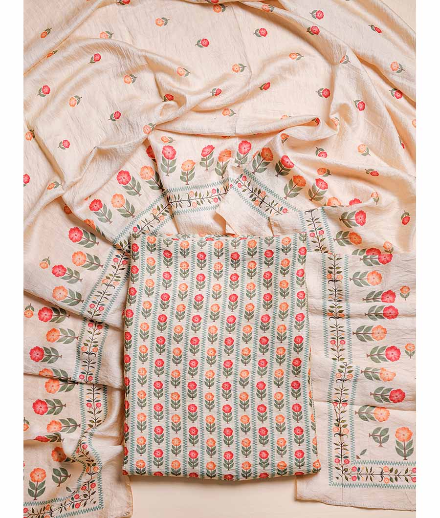 MOGRA CHANDERI SUIT SET