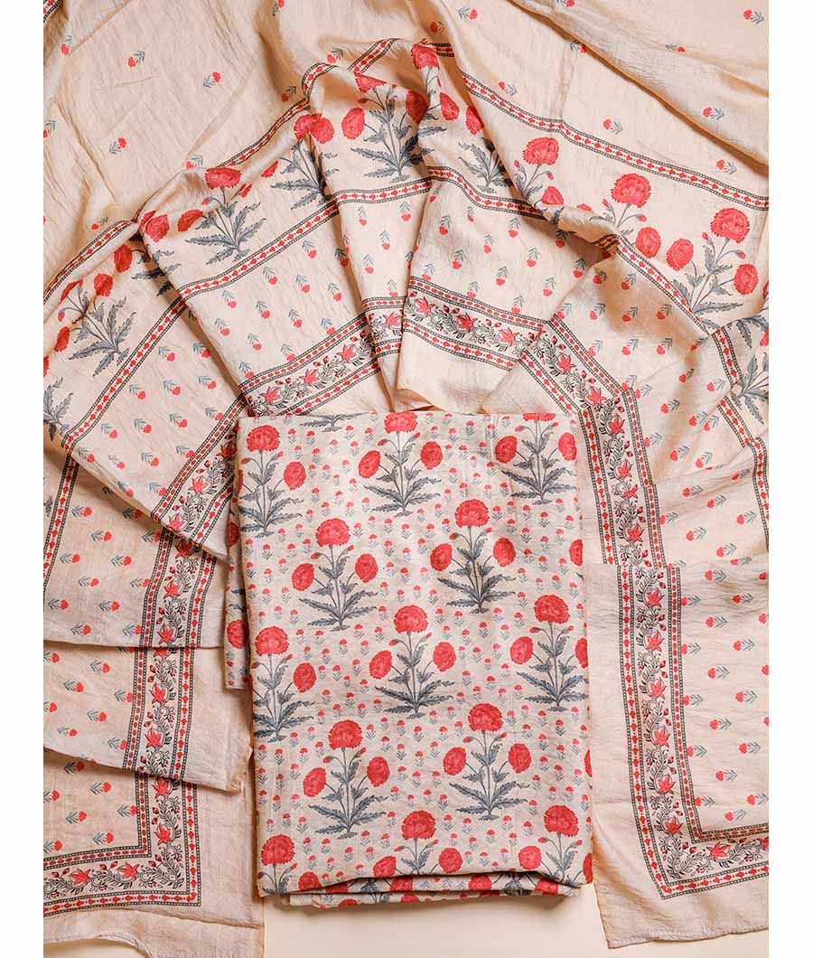MOGRA CHANDERI SUIT SET