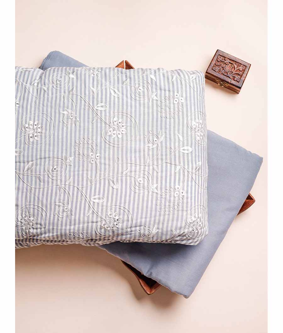 COTTON EMBROIDERED & PLAIN FABRICS