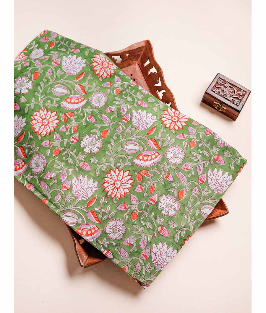PURE COTTON HANDBLOCK PRINTED FABRIC
