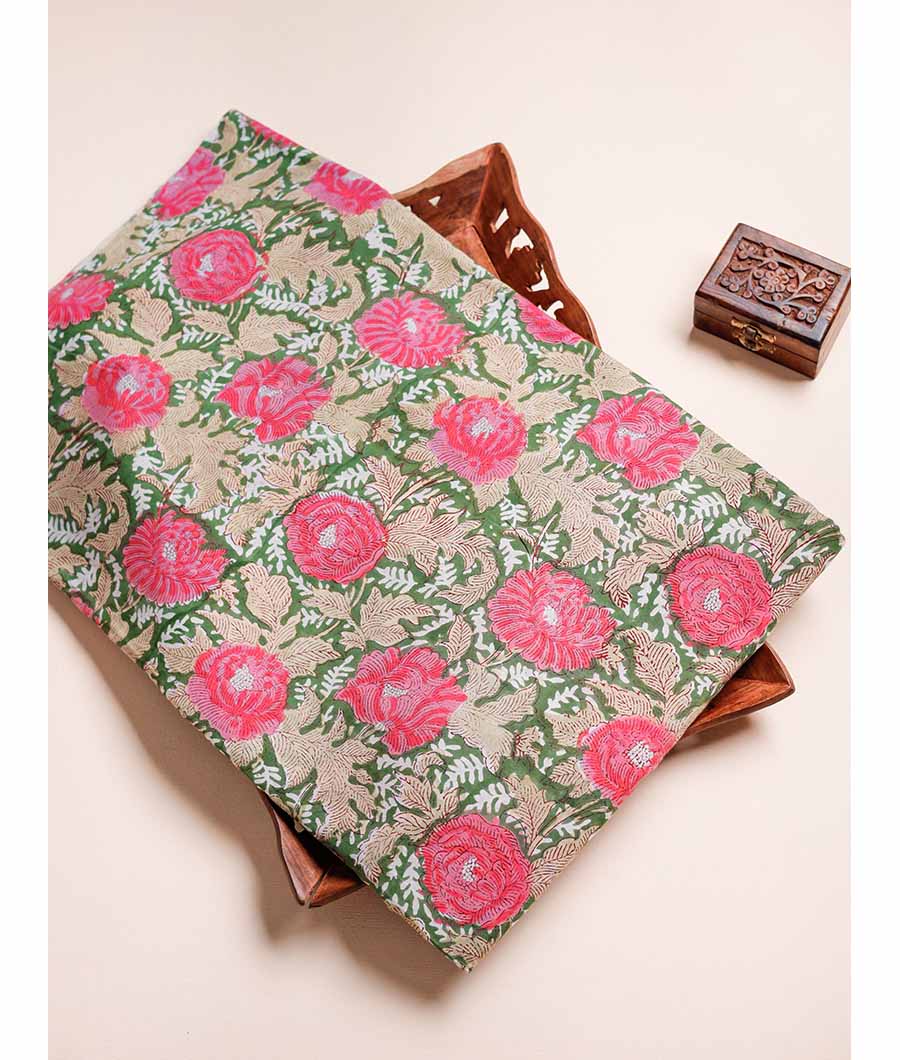 PURE COTTON HANDBLOCK PRINTED FABRIC