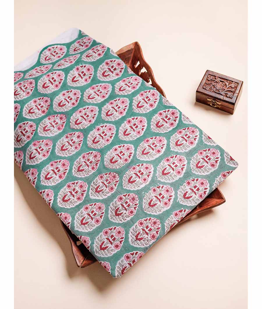 PURE COTTON HANDBLOCK PRINTED FABRIC