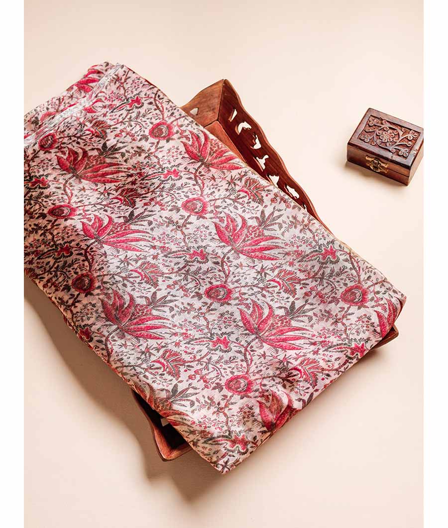 GLASS TISSUE ORGANZA PRINTED FABRIC