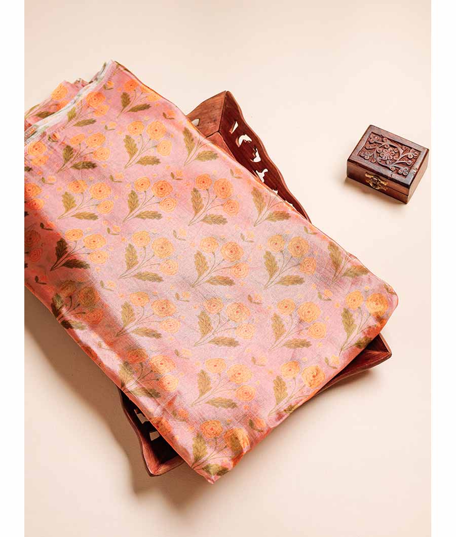 GLASS TISSUE ORGANZA PRINTED FABRIC