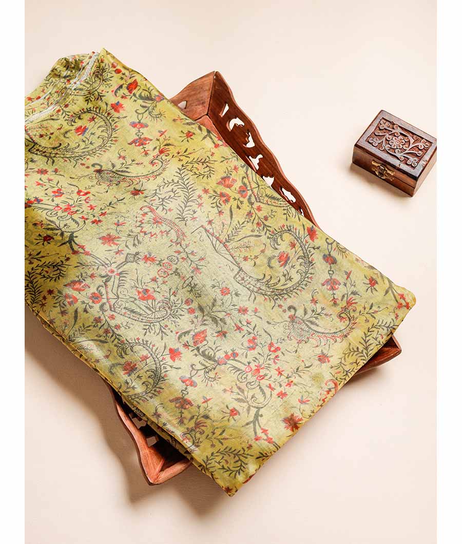 GLASS TISSUE ORGANZA PRINTED FABRIC