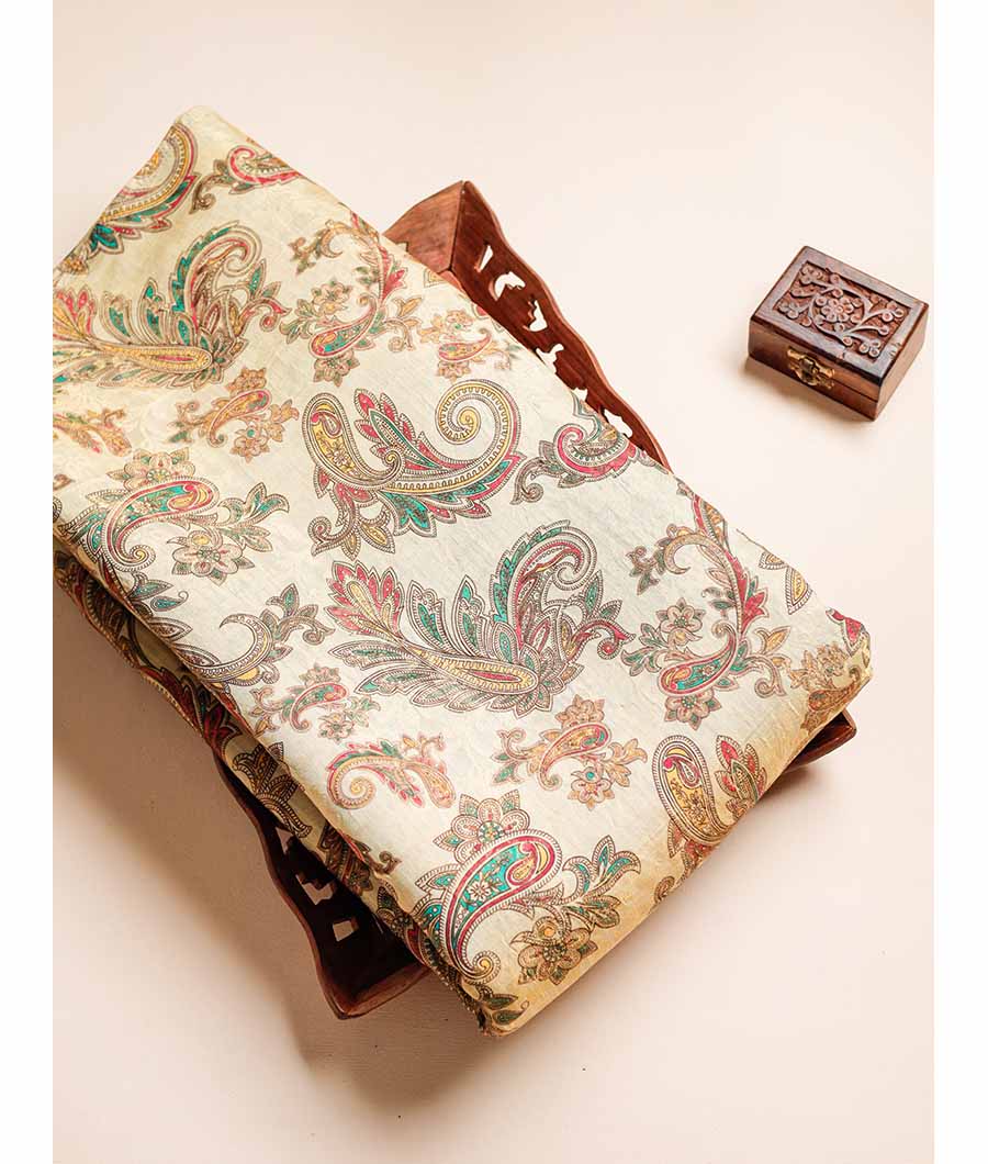 PURE VISCOSE JACQUARD SILK FABRIC