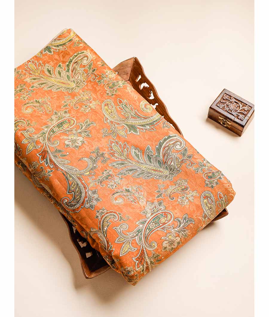 PURE VISCOSE JACQUARD SILK FABRIC