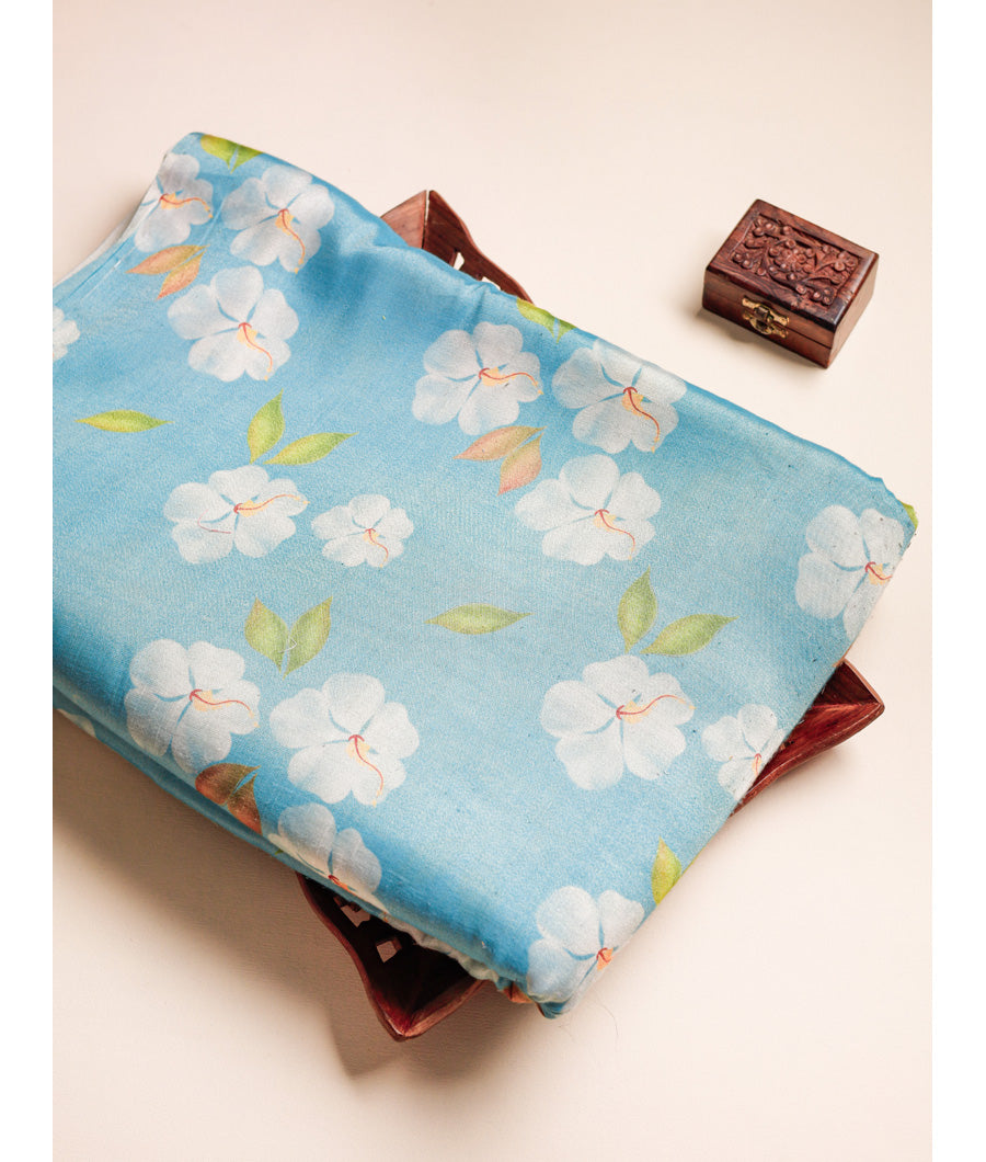 TISSUE SILK PRINTED FABRIC