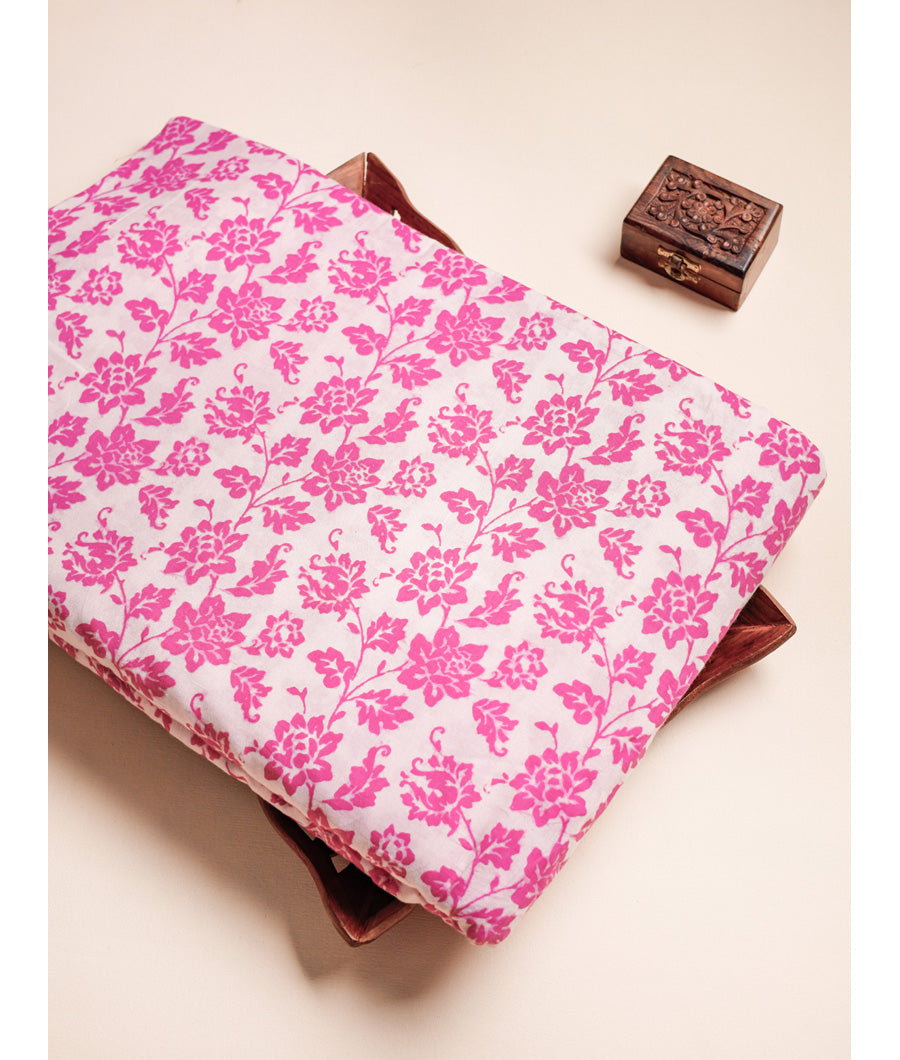 CHANDERI SILK PRINTED FABRIC