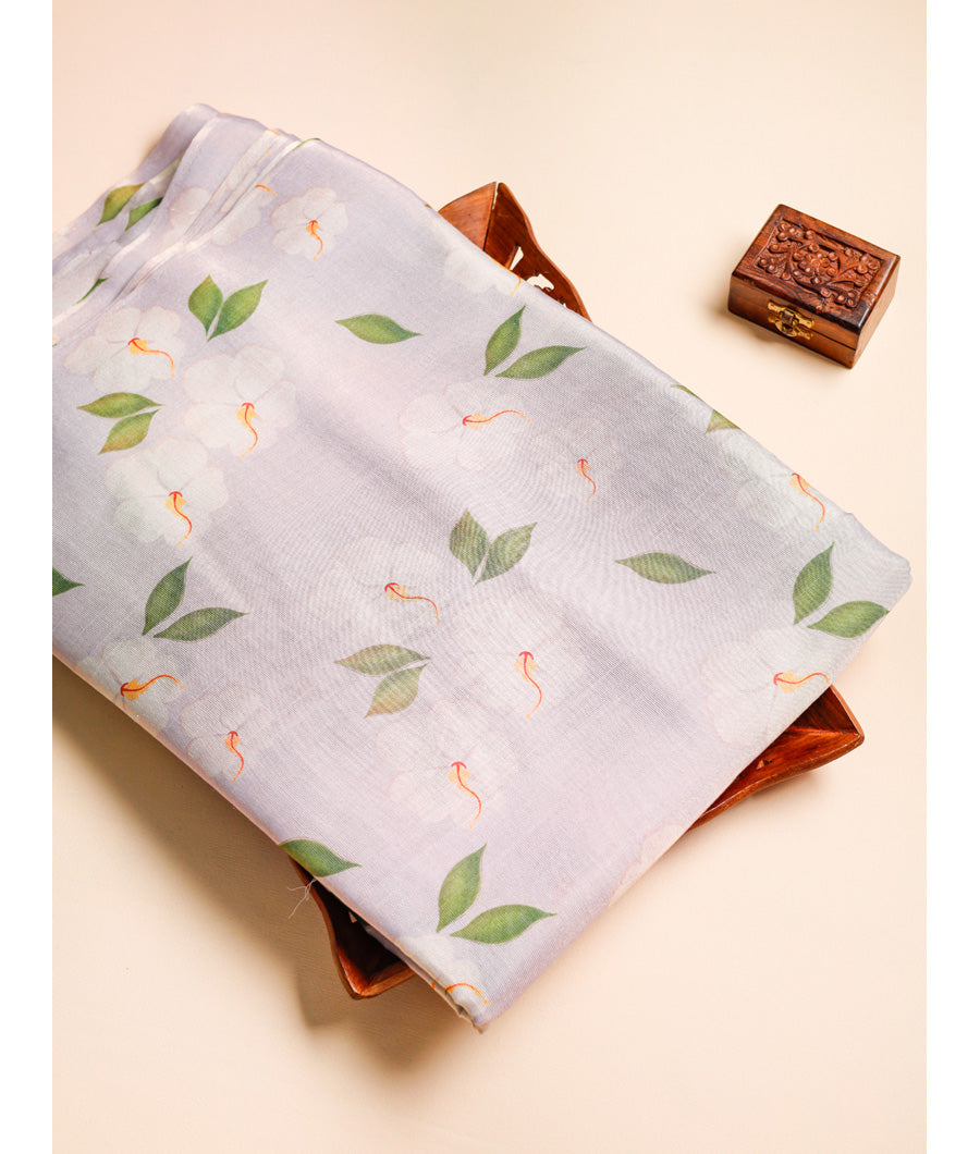 TISSUE SILK PRINTED FABRIC