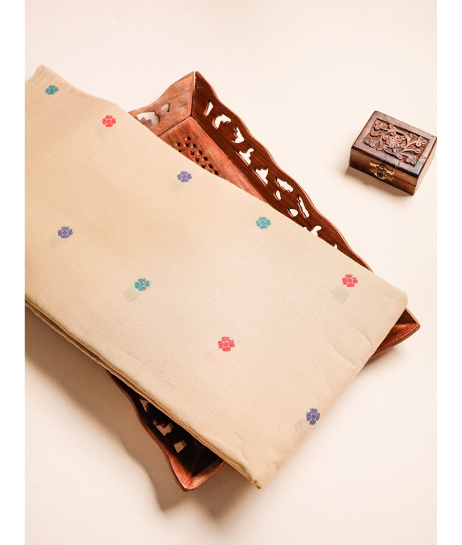 PURE MUL COTTON BENGAL JAMDHANI WOVEN FABRIC