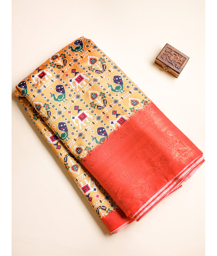 SEMI SILK BORDER FABRIC