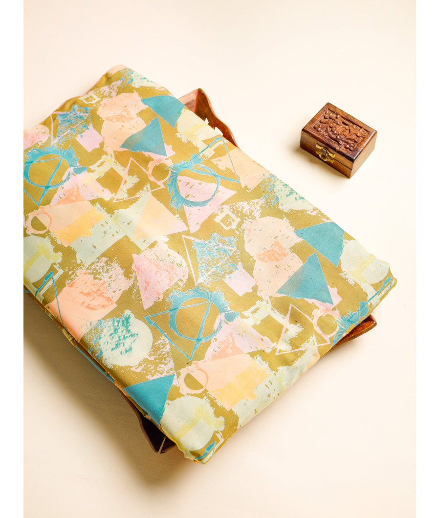 COTTON SLUB PRINTED FABRIC