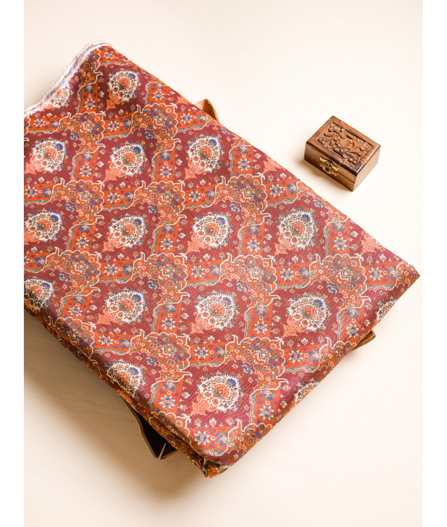SEMI TUSSAR PRINTED FABRIC