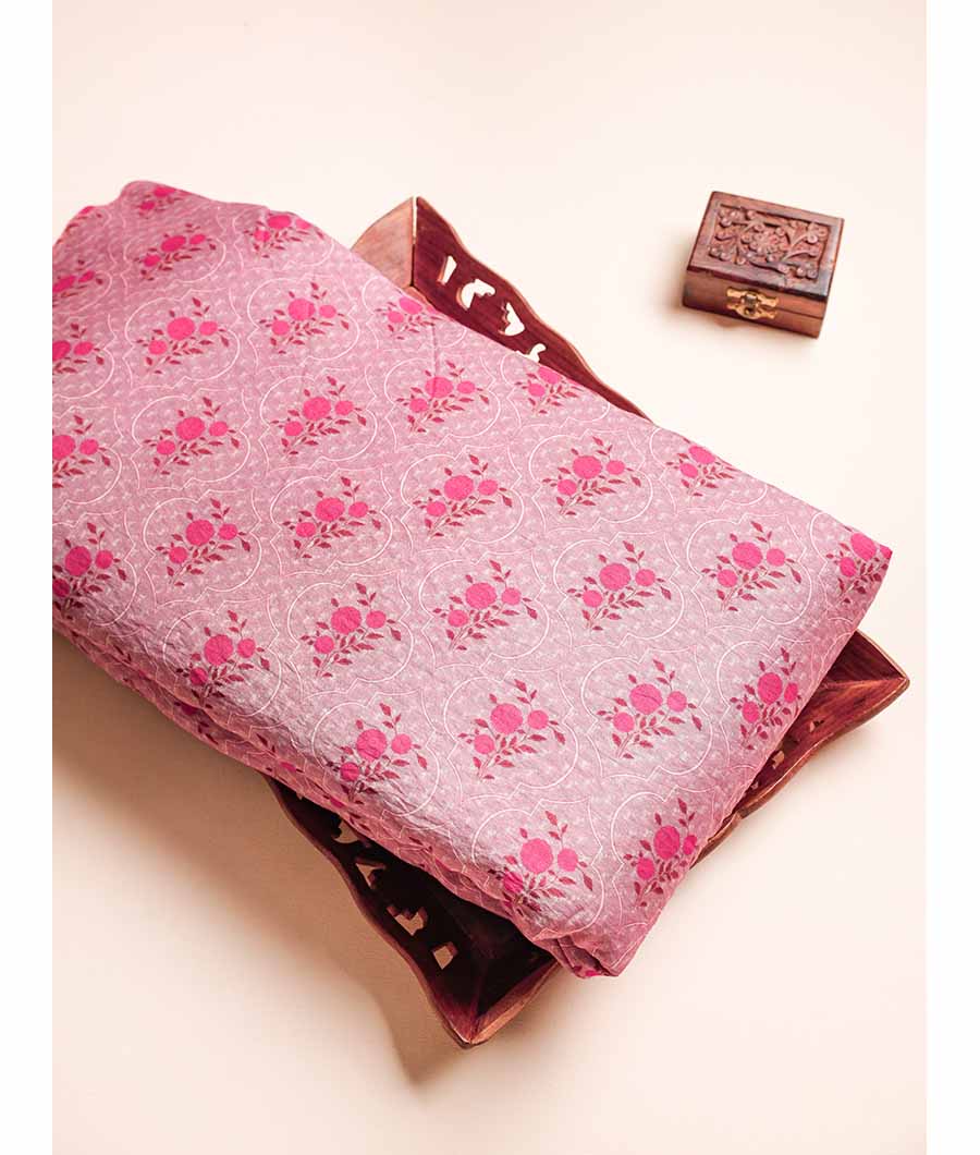 MOGRA MUGHAL CHANDERI PRINT FABRIC