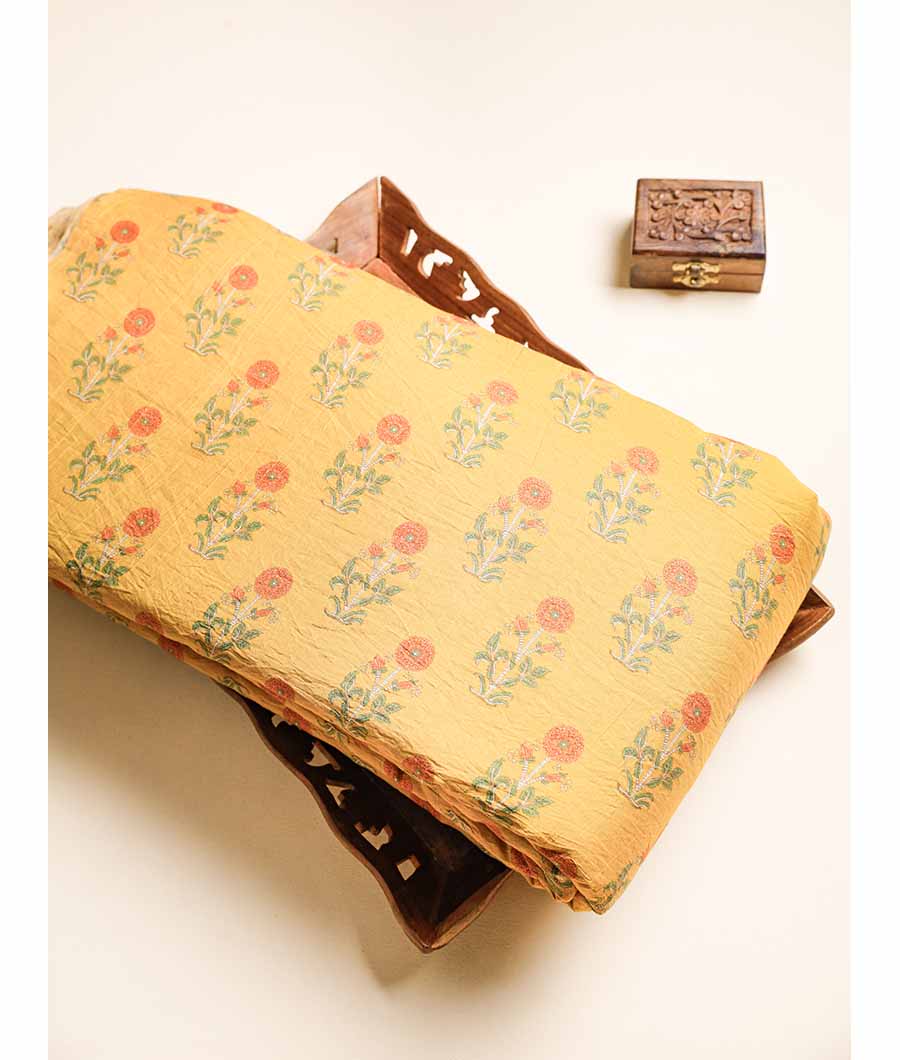 MOGRA MUGHAL CHANDERI PRINT FABRIC