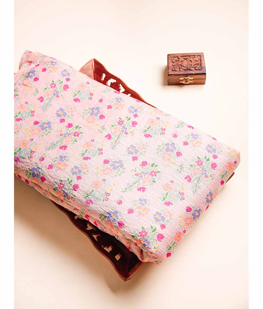 MOGRA MUGHAL CHANDERI PRINT FABRIC