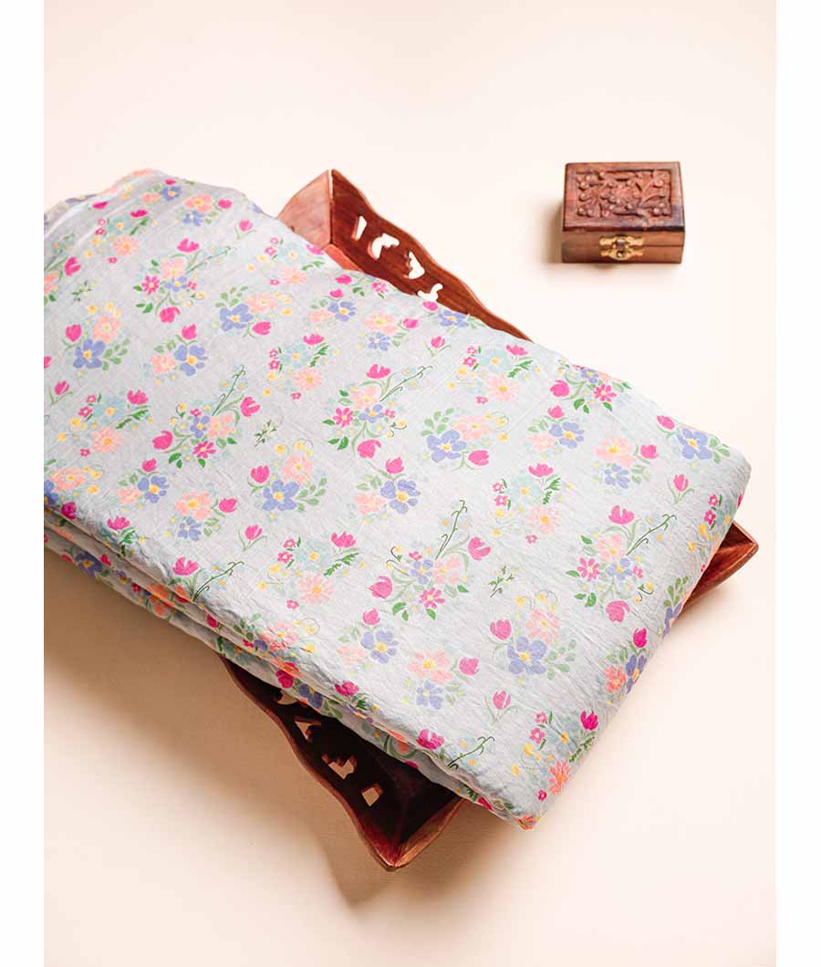 MOGRA MUGHAL CHANDERI PRINT FABRIC