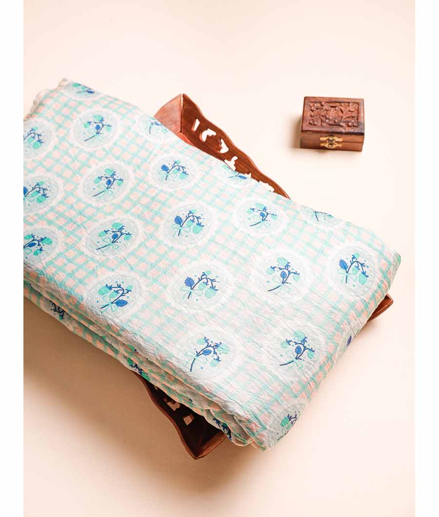 MOGRA MUGHAL CHANDERI PRINT FABRIC