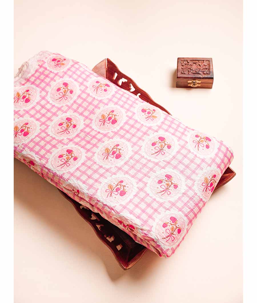 MOGRA MUGHAL CHANDERI PRINT FABRIC