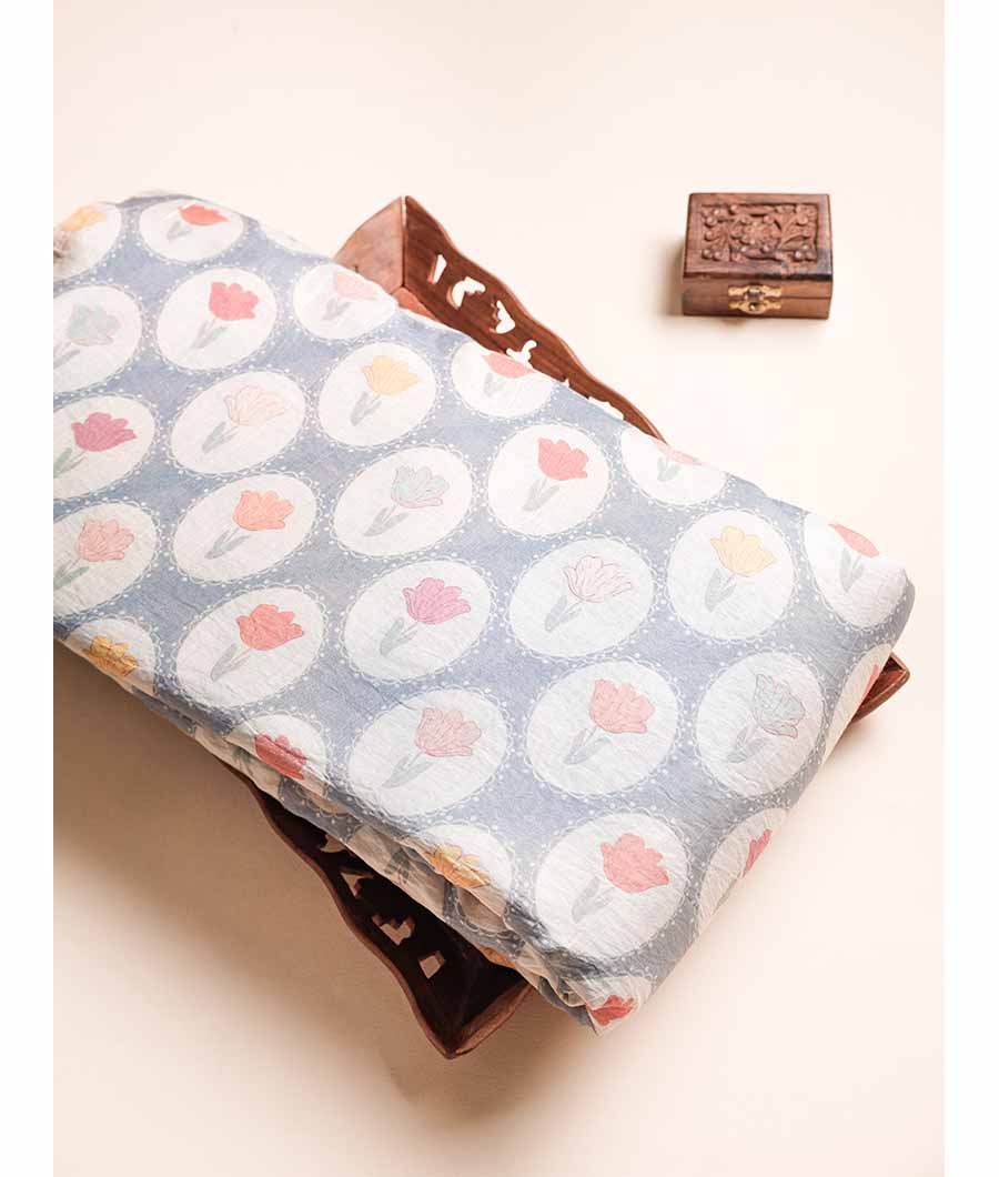 MOGRA MUGHAL CHANDERI PRINT FABRIC