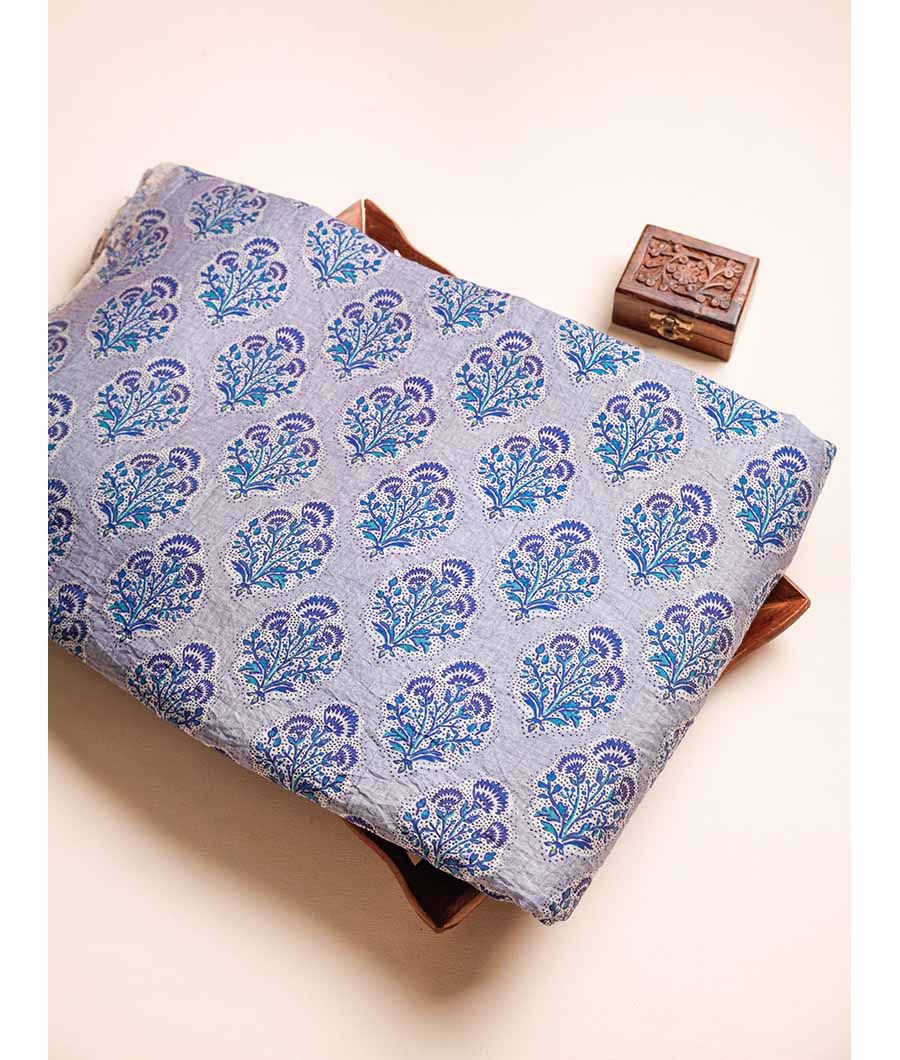 MOGRA MUGHAL CHANDERI PRINT FABRIC