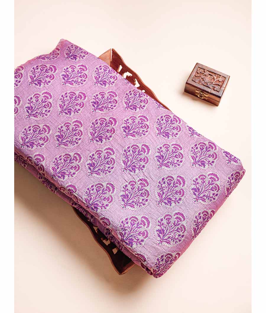 MOGRA MUGHAL CHANDERI PRINT FABRIC