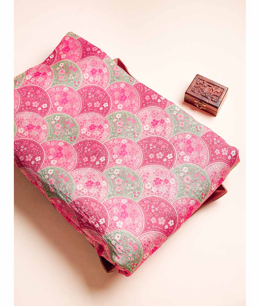 MOGRA MUGHAL CHANDERI PRINT FABRIC