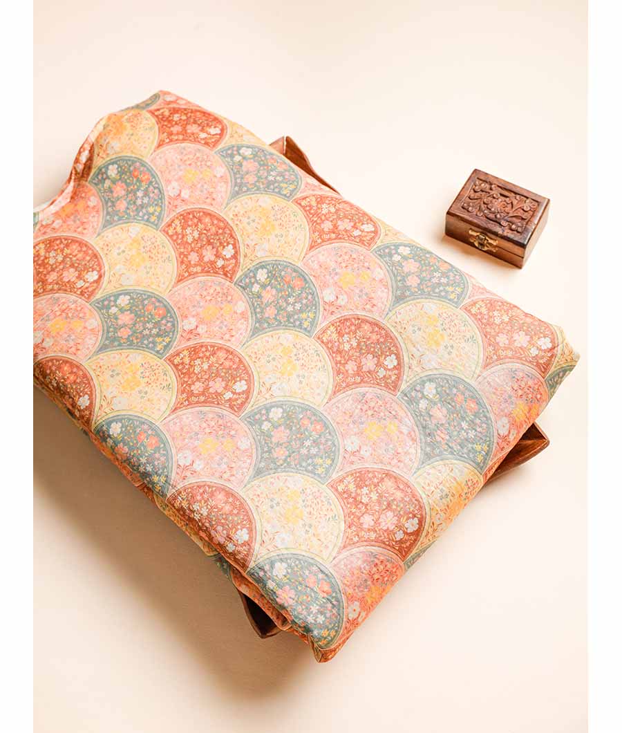 MOGRA MUGHAL CHANDERI PRINT FABRIC