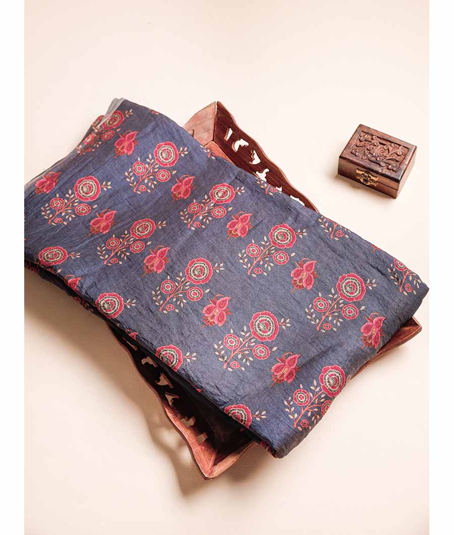 MOGRA MUGHAL CHANDERI PRINT FABRIC