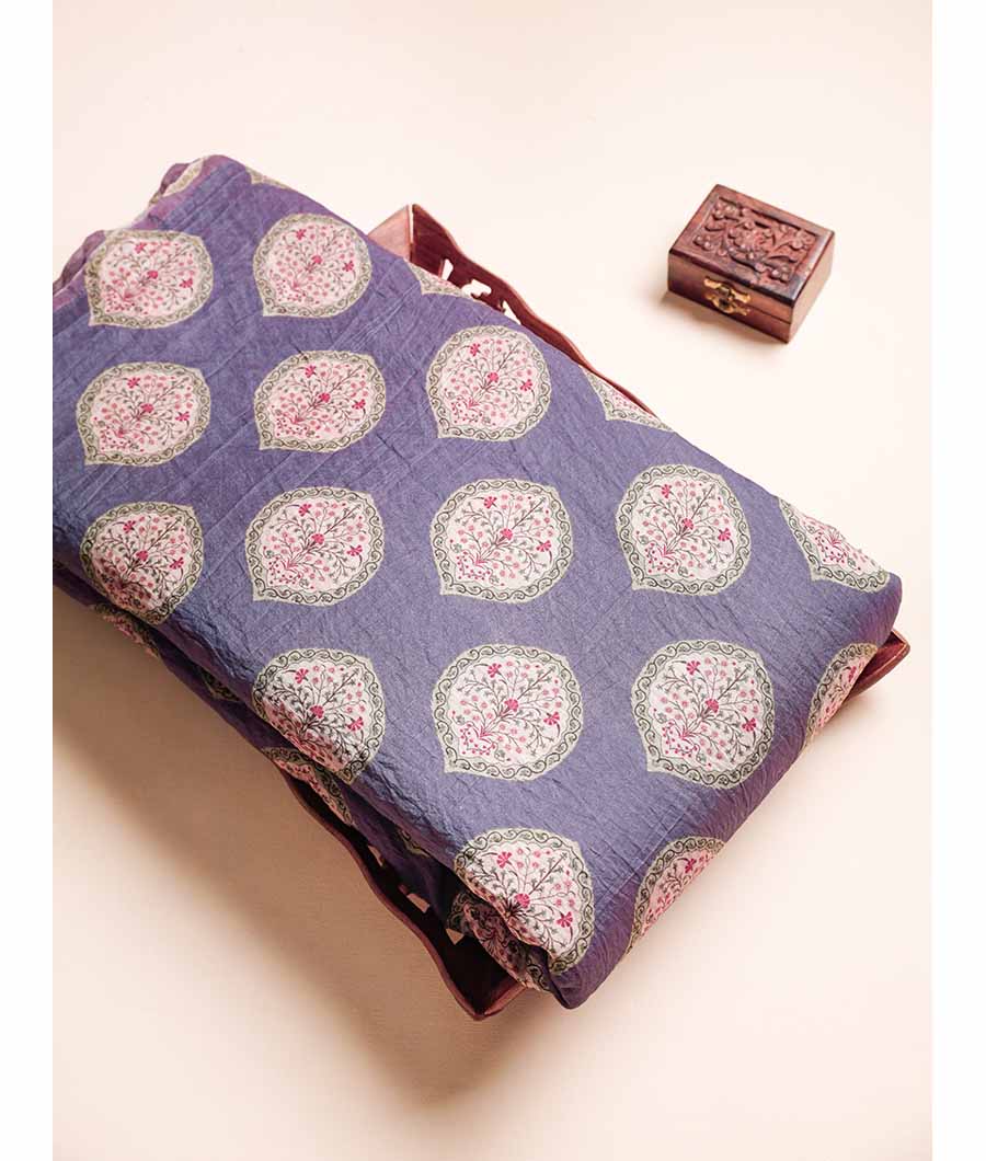 MOGRA MUGHAL CHANDERI PRINT FABRIC