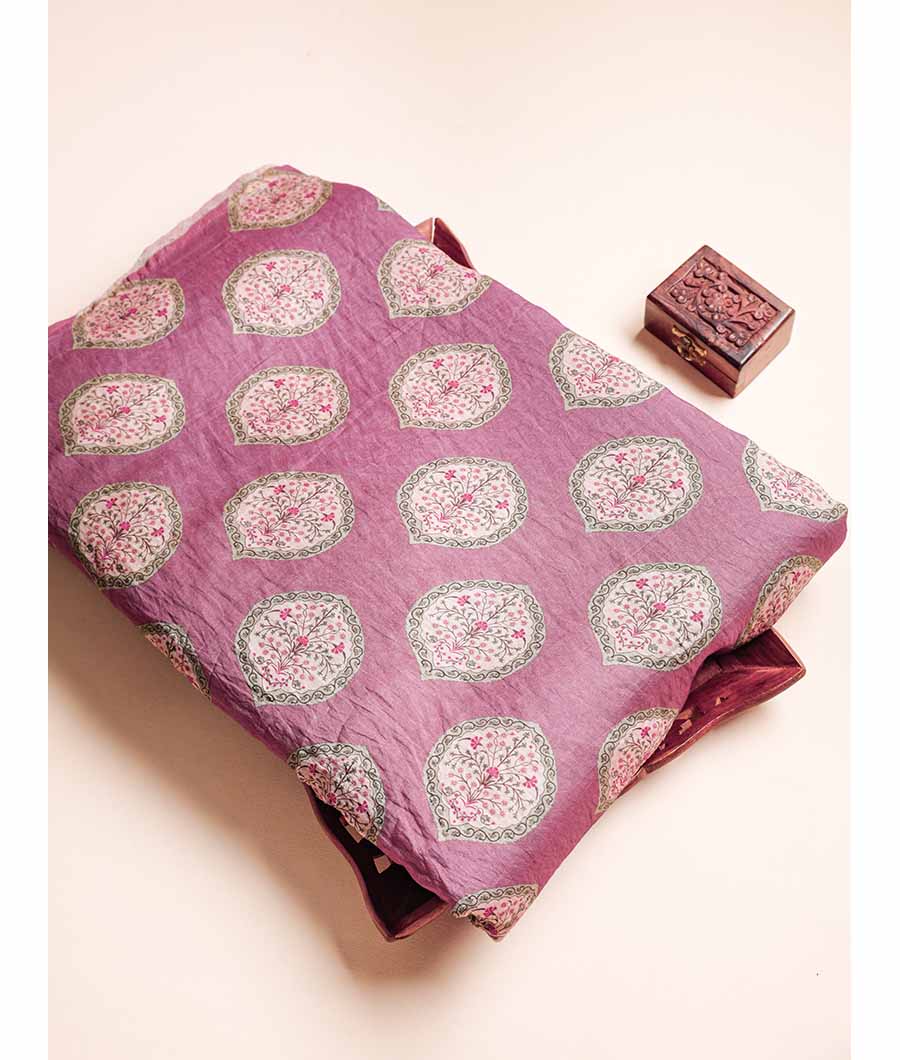 MOGRA MUGHAL CHANDERI PRINT FABRIC