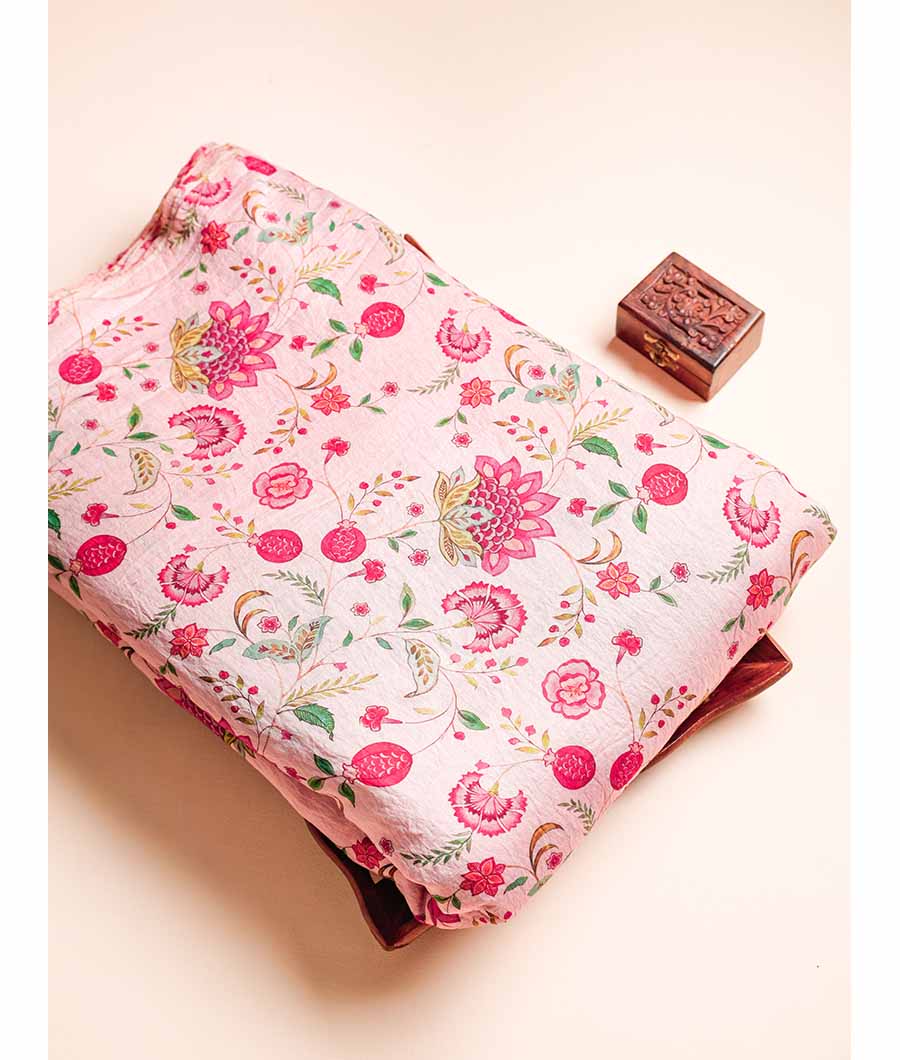 MOGRA MUGHAL CHANDERI PRINT FABRIC