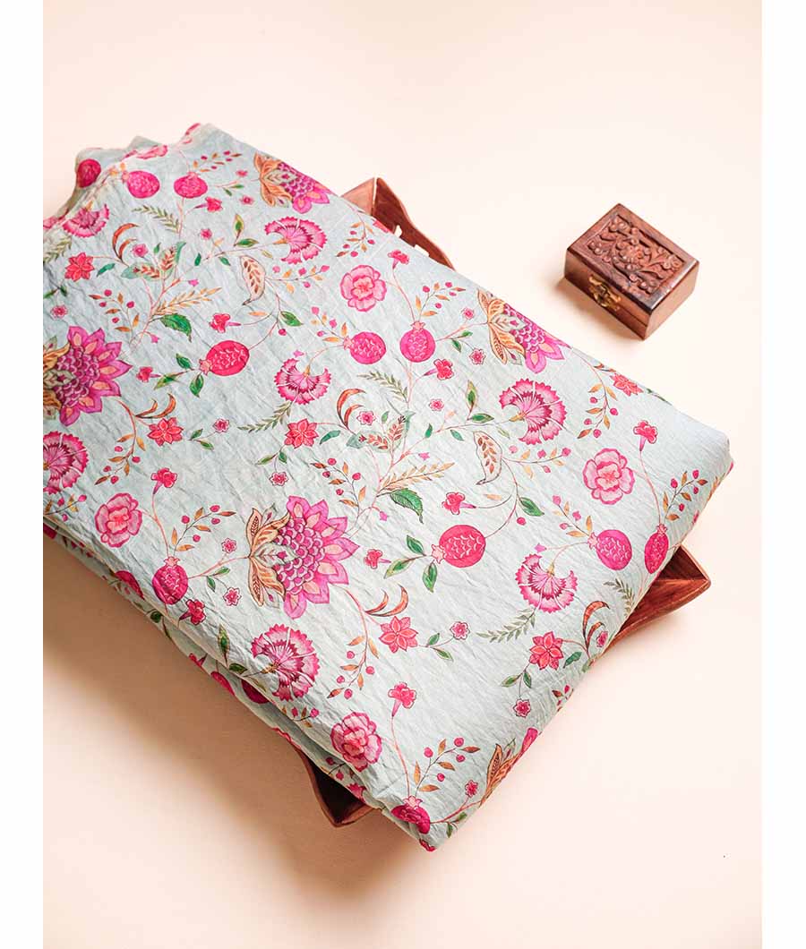 MOGRA MUGHAL CHANDERI PRINT FABRIC