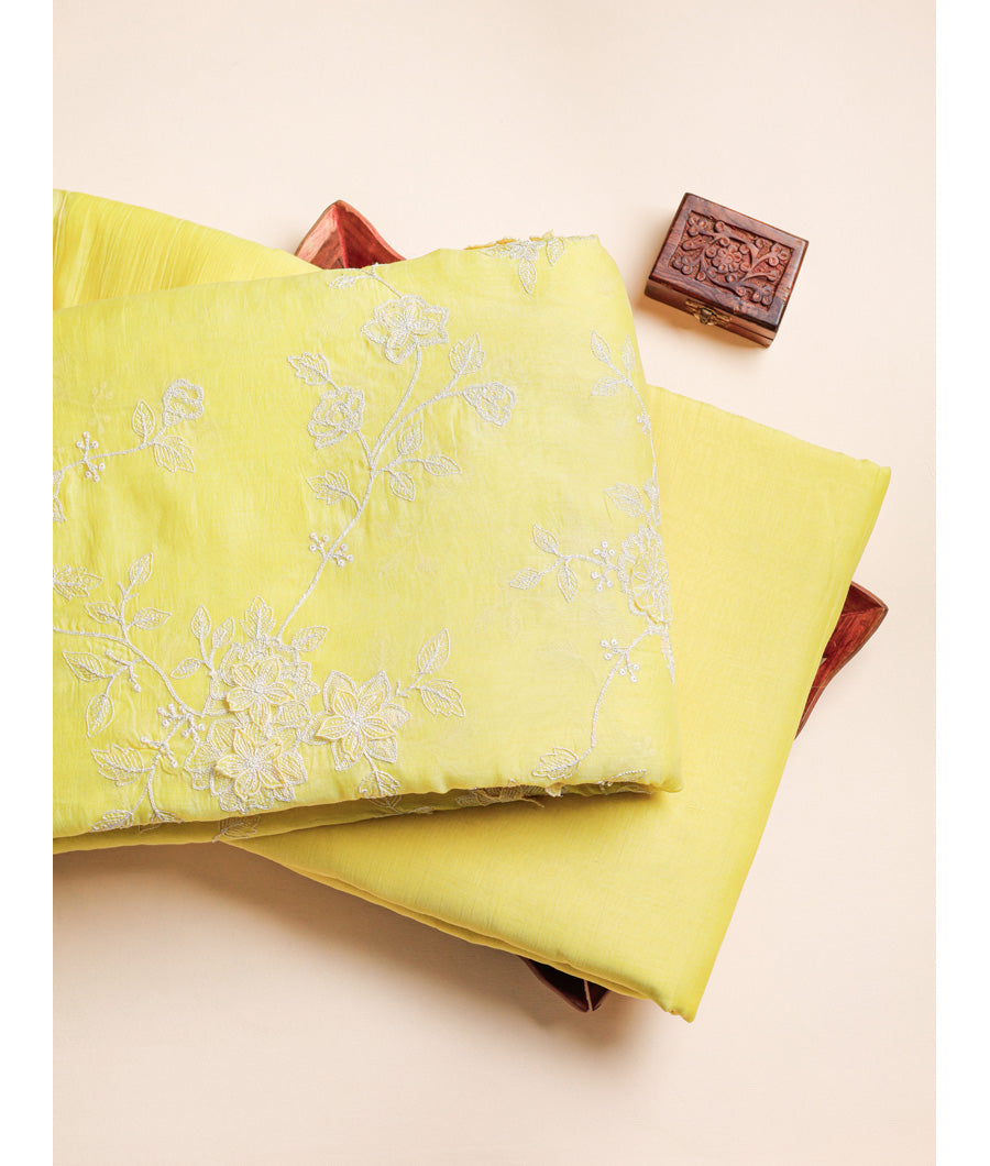 PREMIUM MUL CHANDERI EMBROIDERED WORK & PLAIN FABRICS