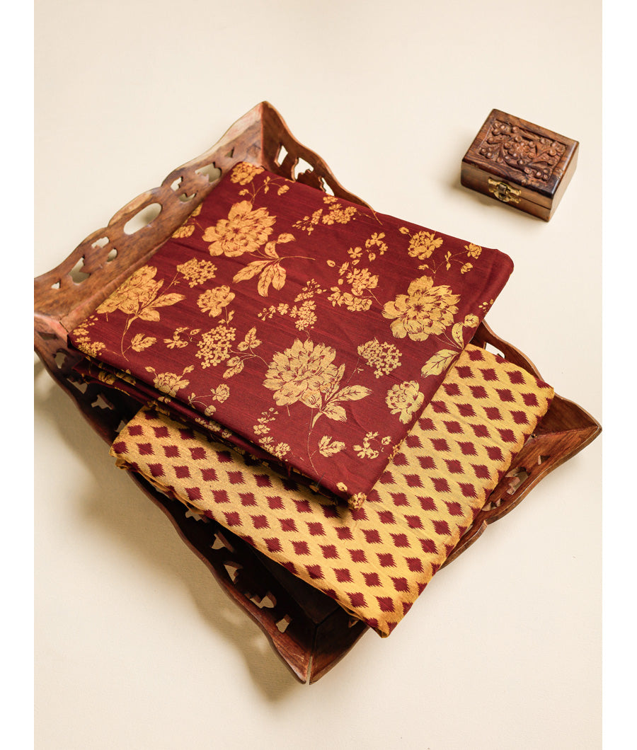 DUPION SILK PRINTED MIX & MATCH